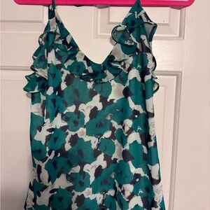 Alythea Green Ruffled Camisole